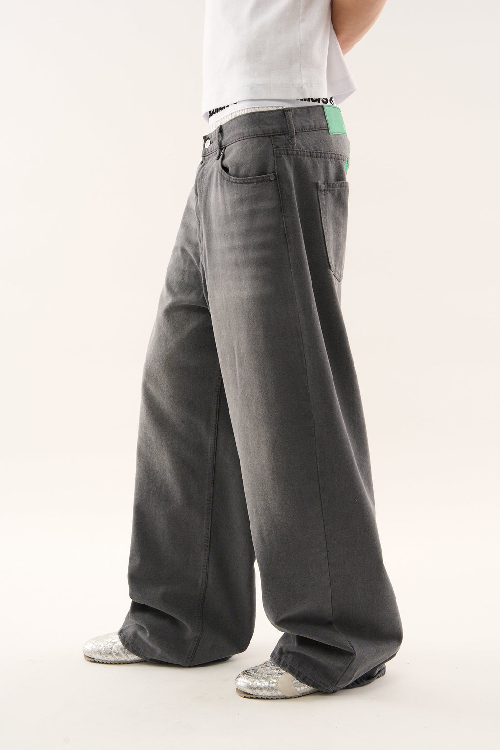 Jumbo Pants Washed Grey