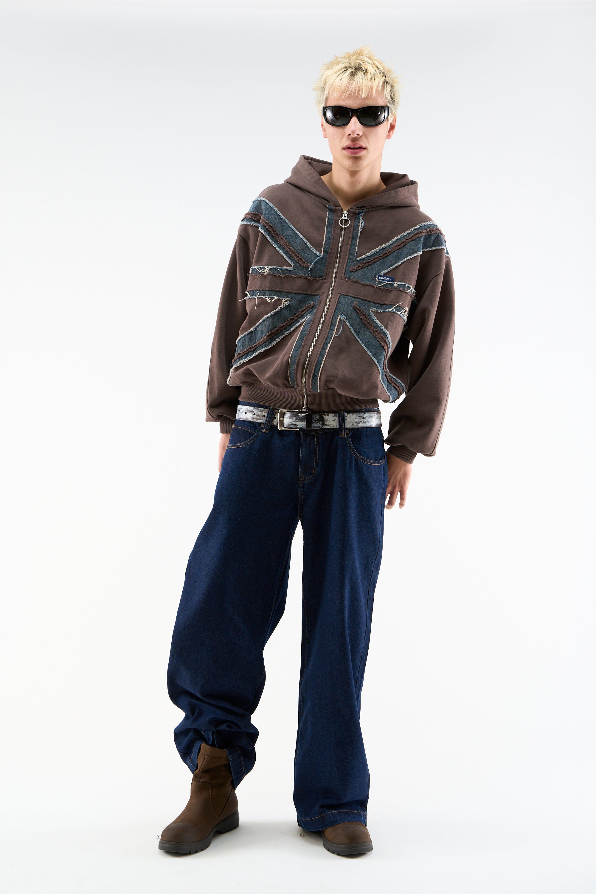 Flag Brown Zipper