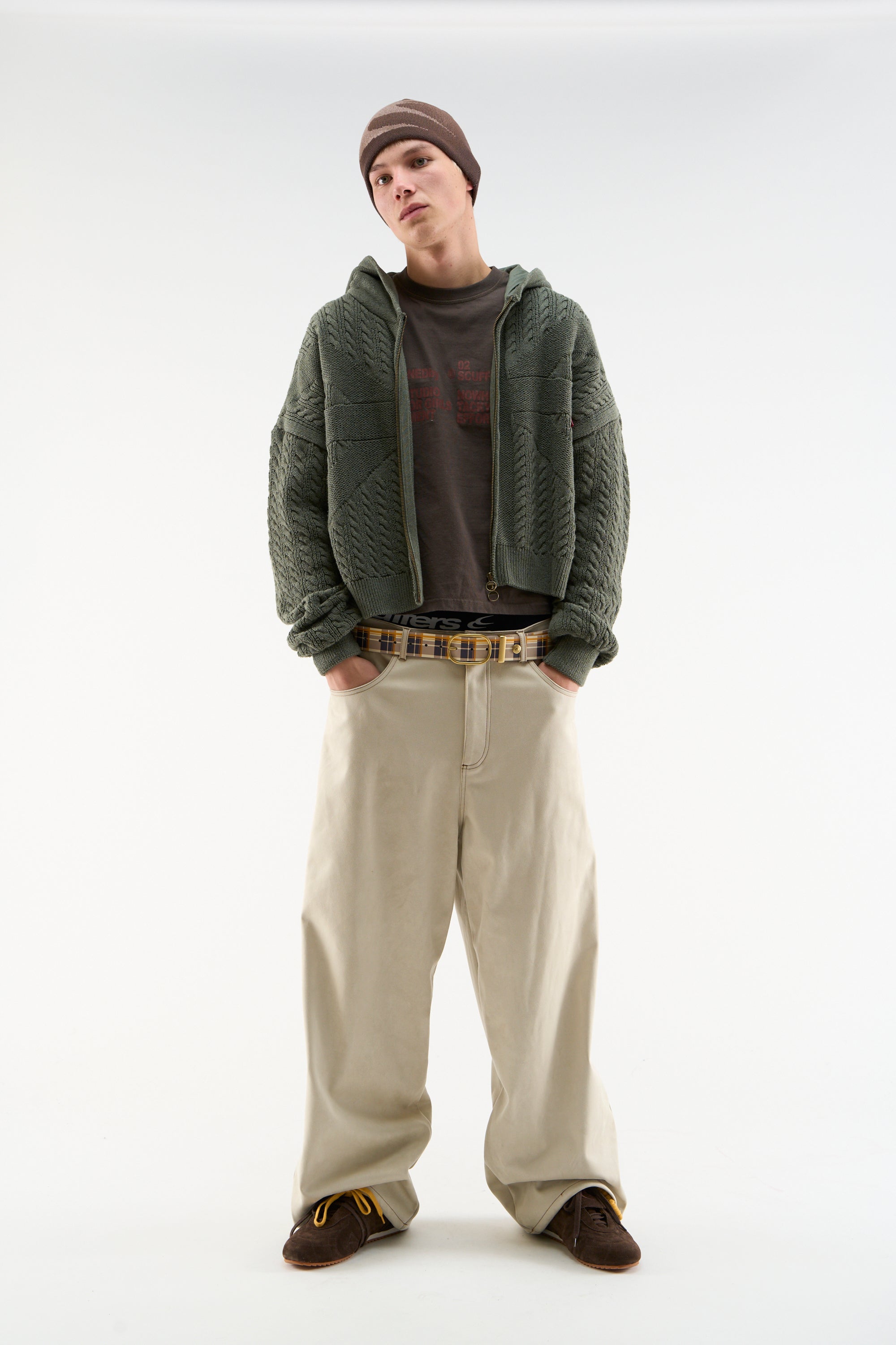 Flag Green Knit Zipper
