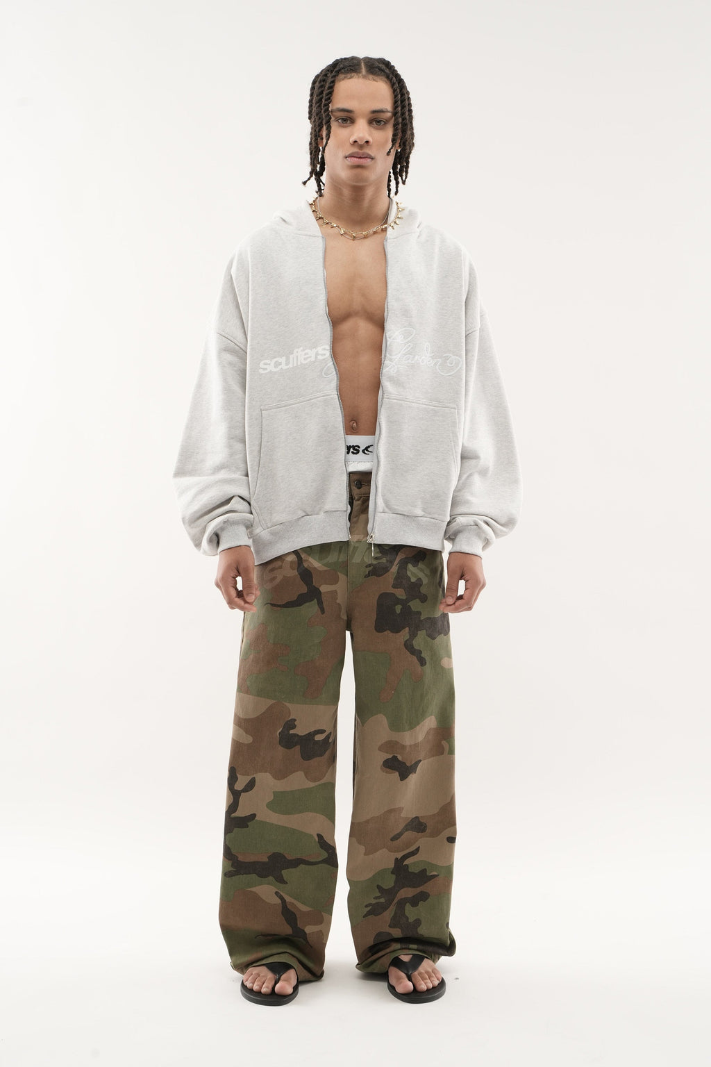 Garden Grey Melange Zipper
