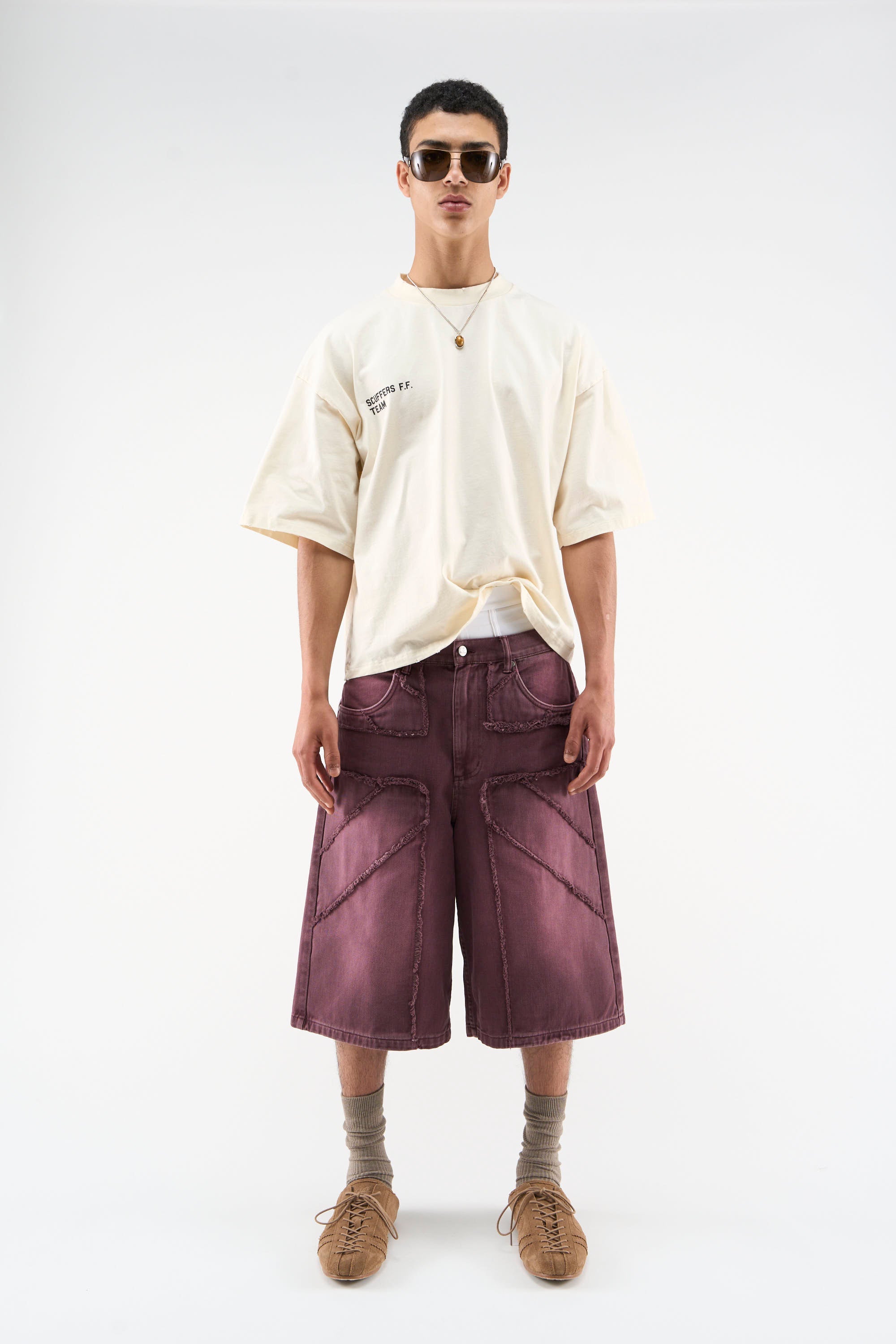 OPS Burgundy Jorts
