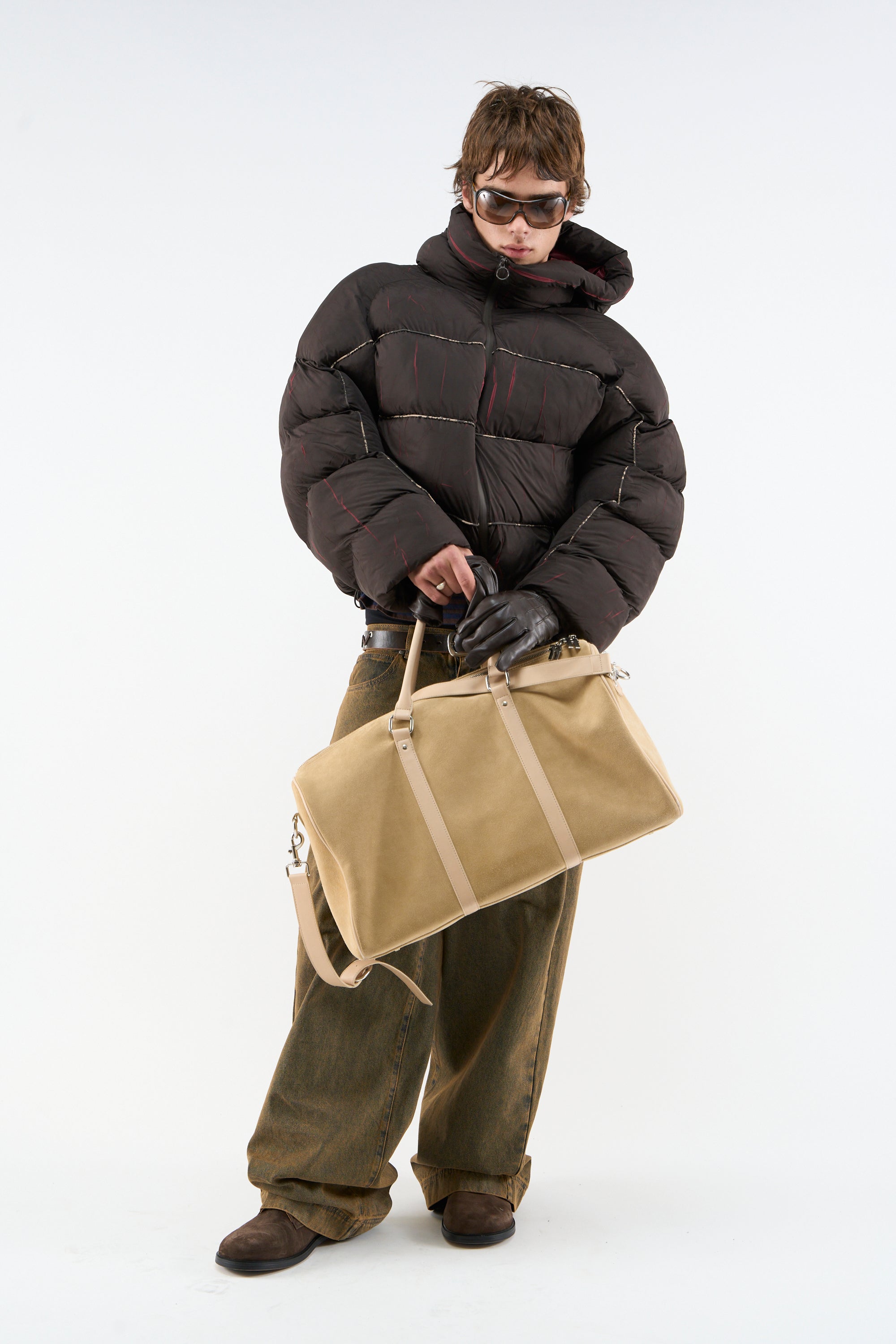 Marble Brown Puffer Jacket