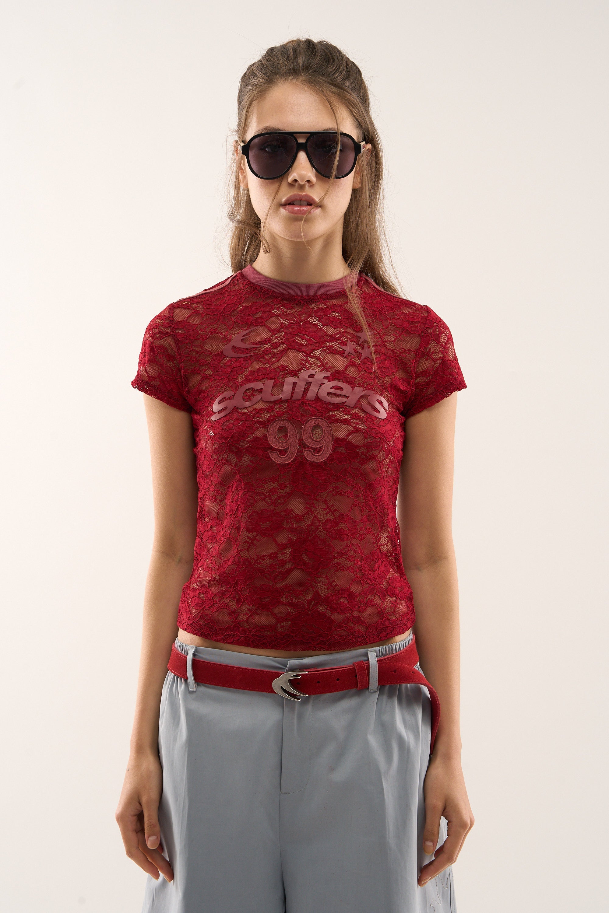 Suede Red Belt