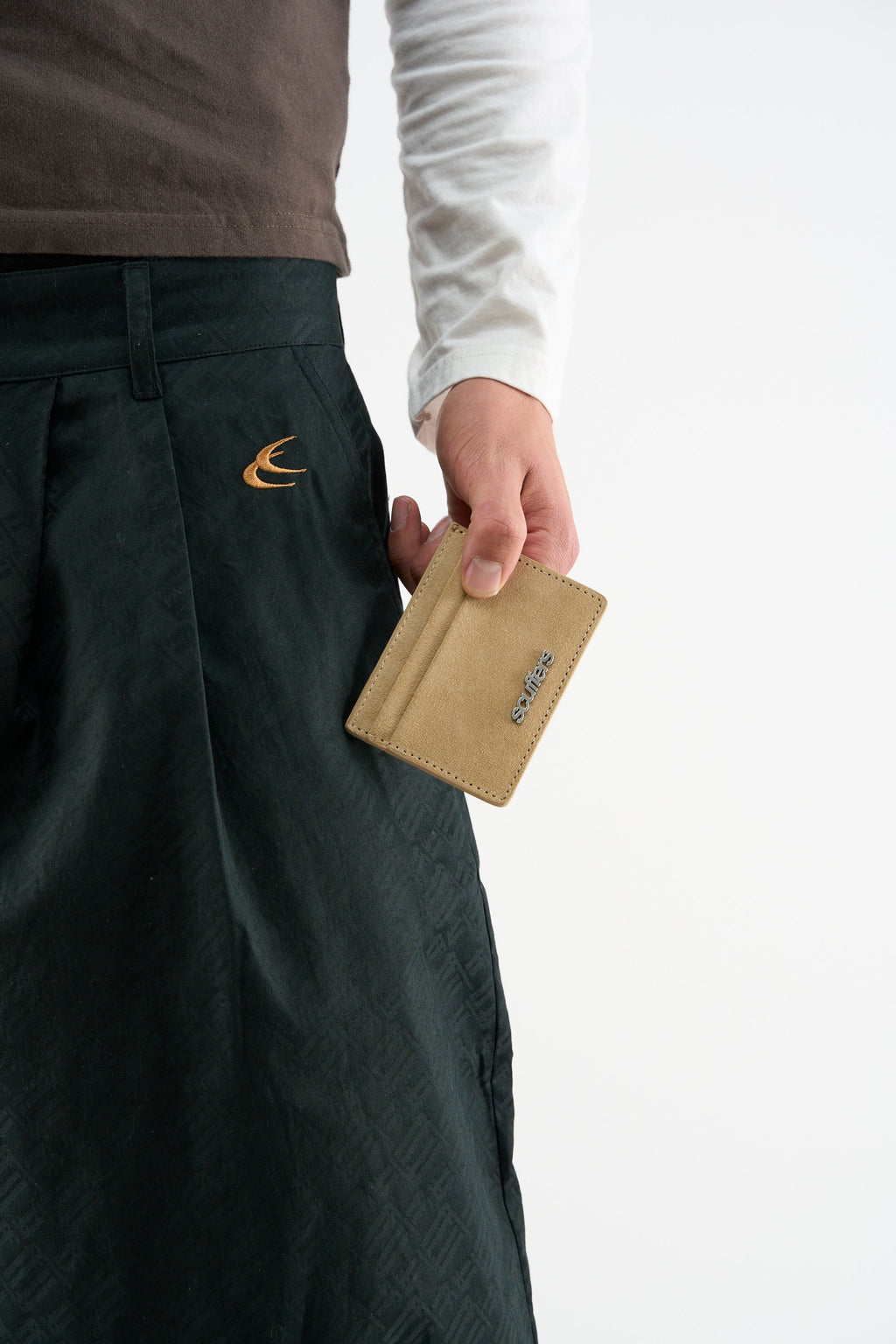 Suede Ecru Wallet