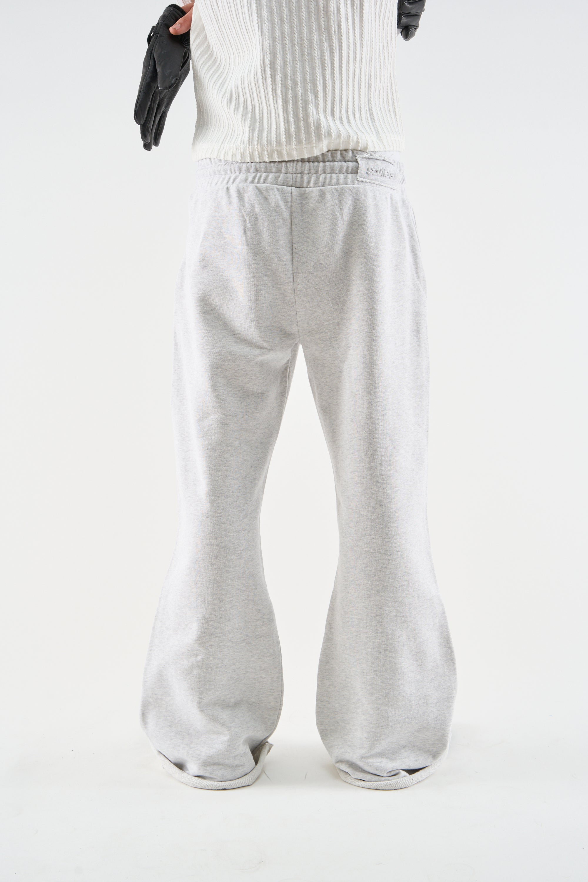 Flared Light Grey Sweatpants