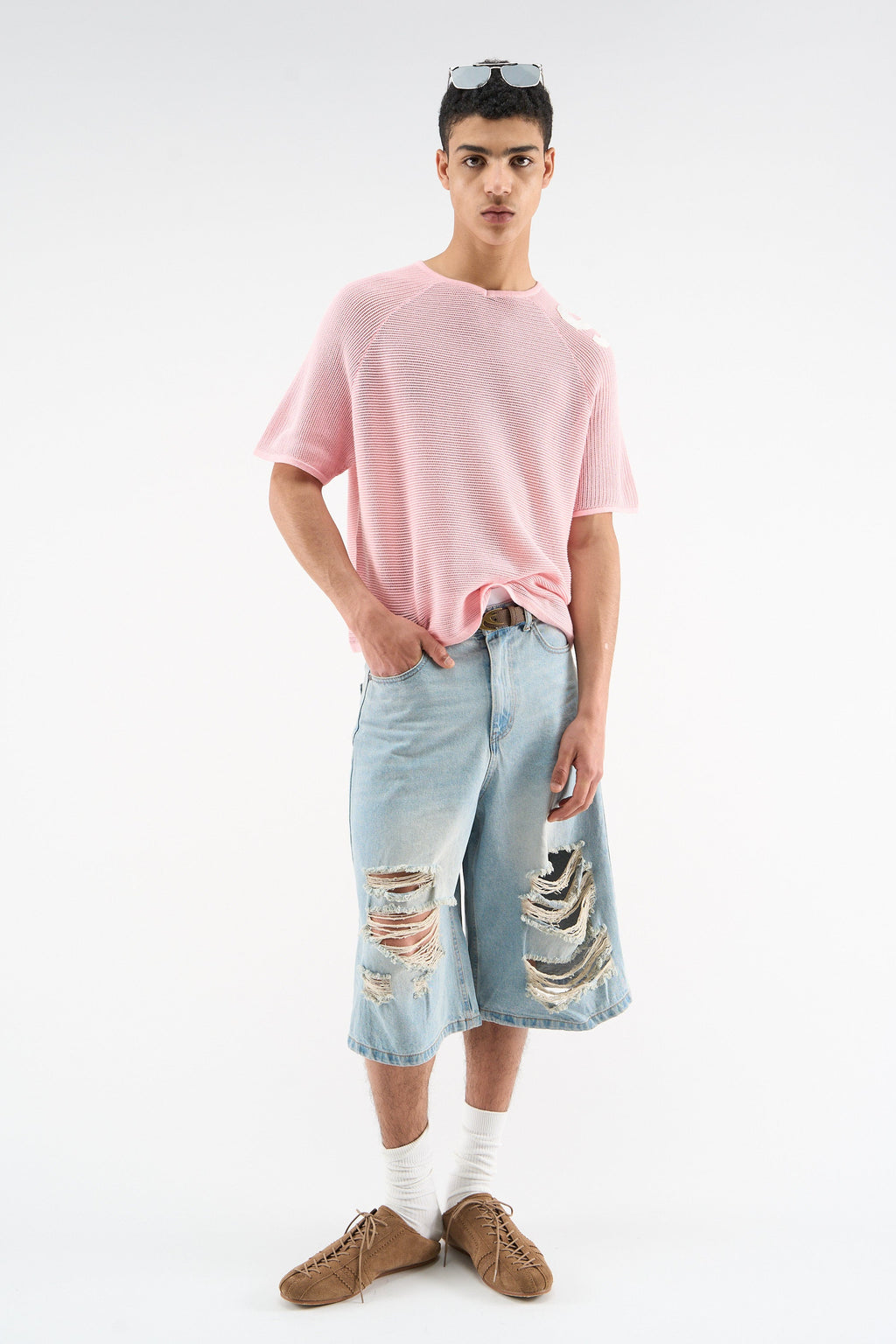 Beacon Pink Knit Polo