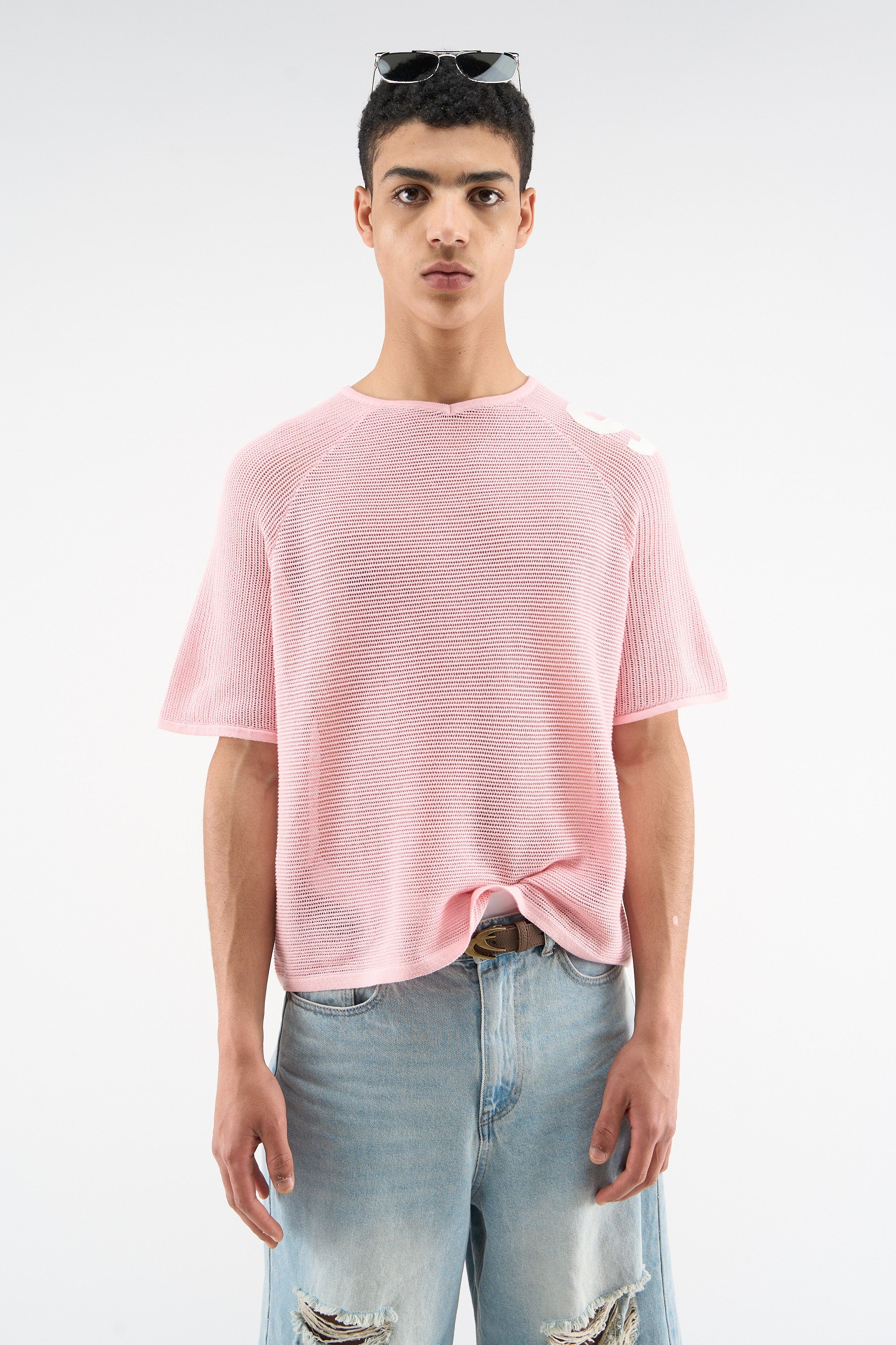 Beacon Pink Knit Polo