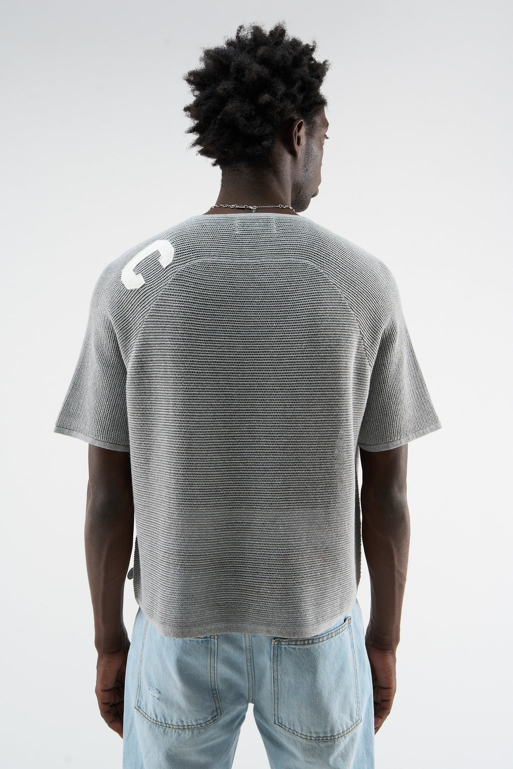 Beacon Light Grey Knit Polo