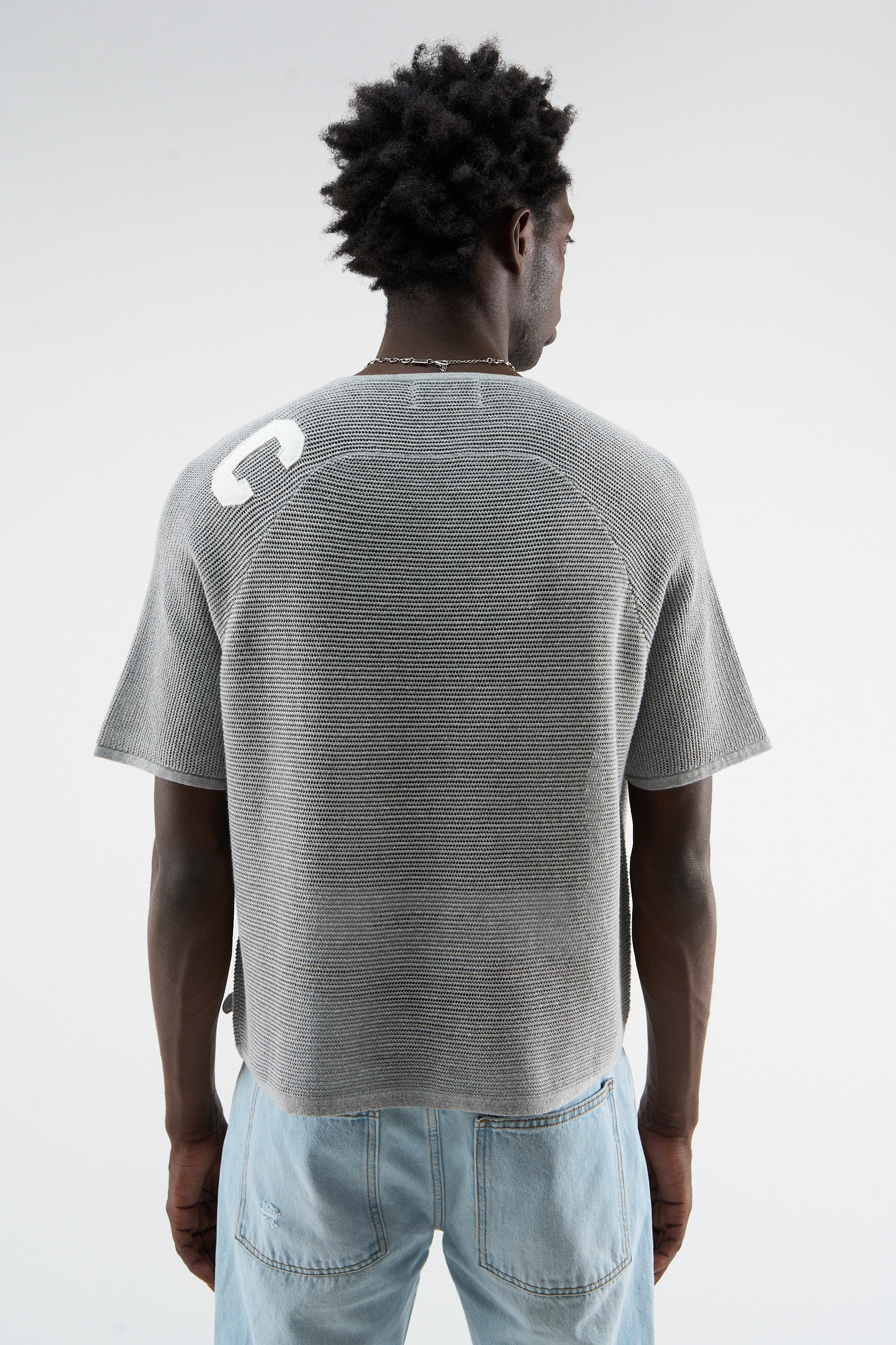 Beacon Light Grey Knit Polo