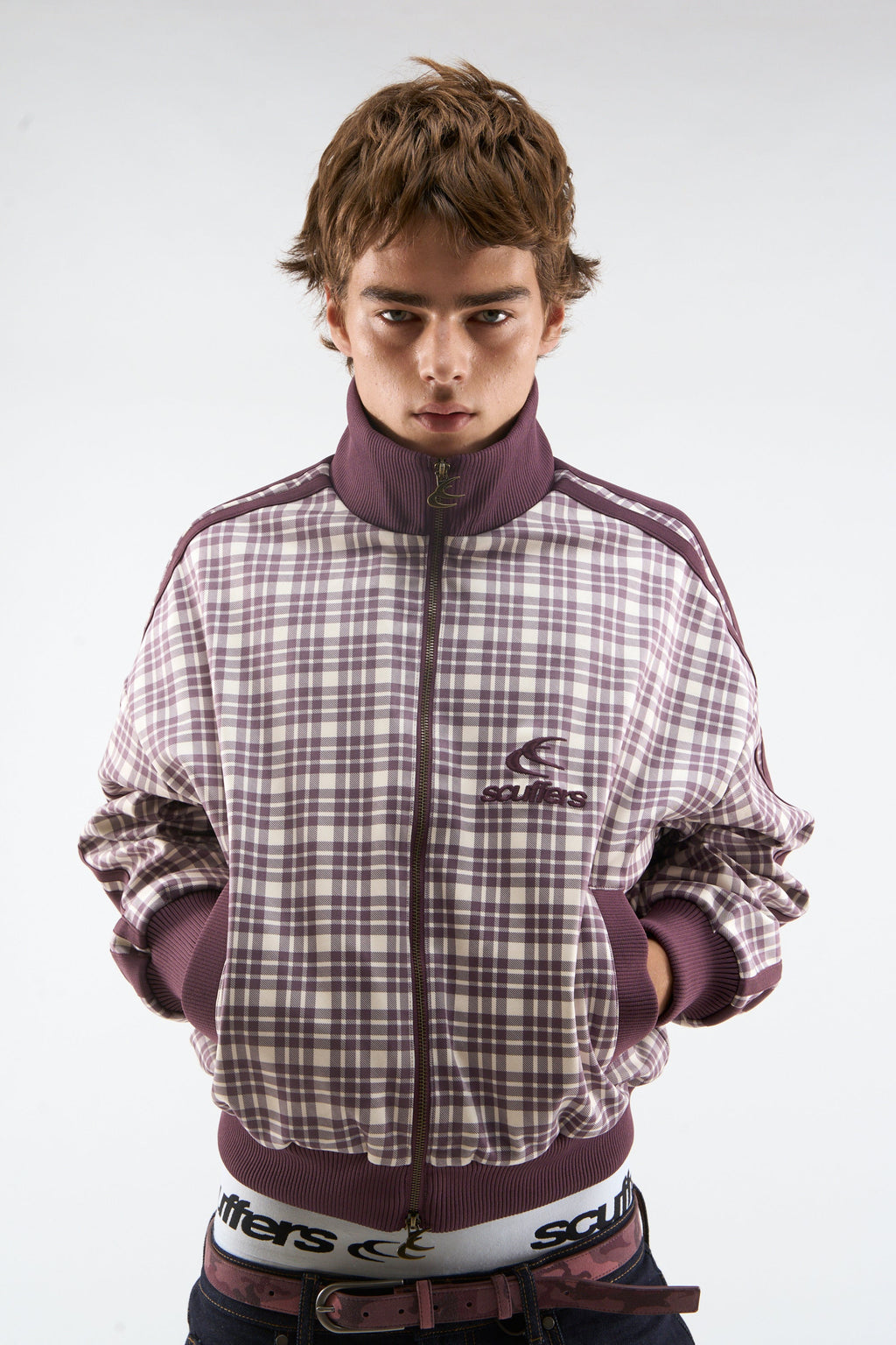 Mice Burgundy Zipper