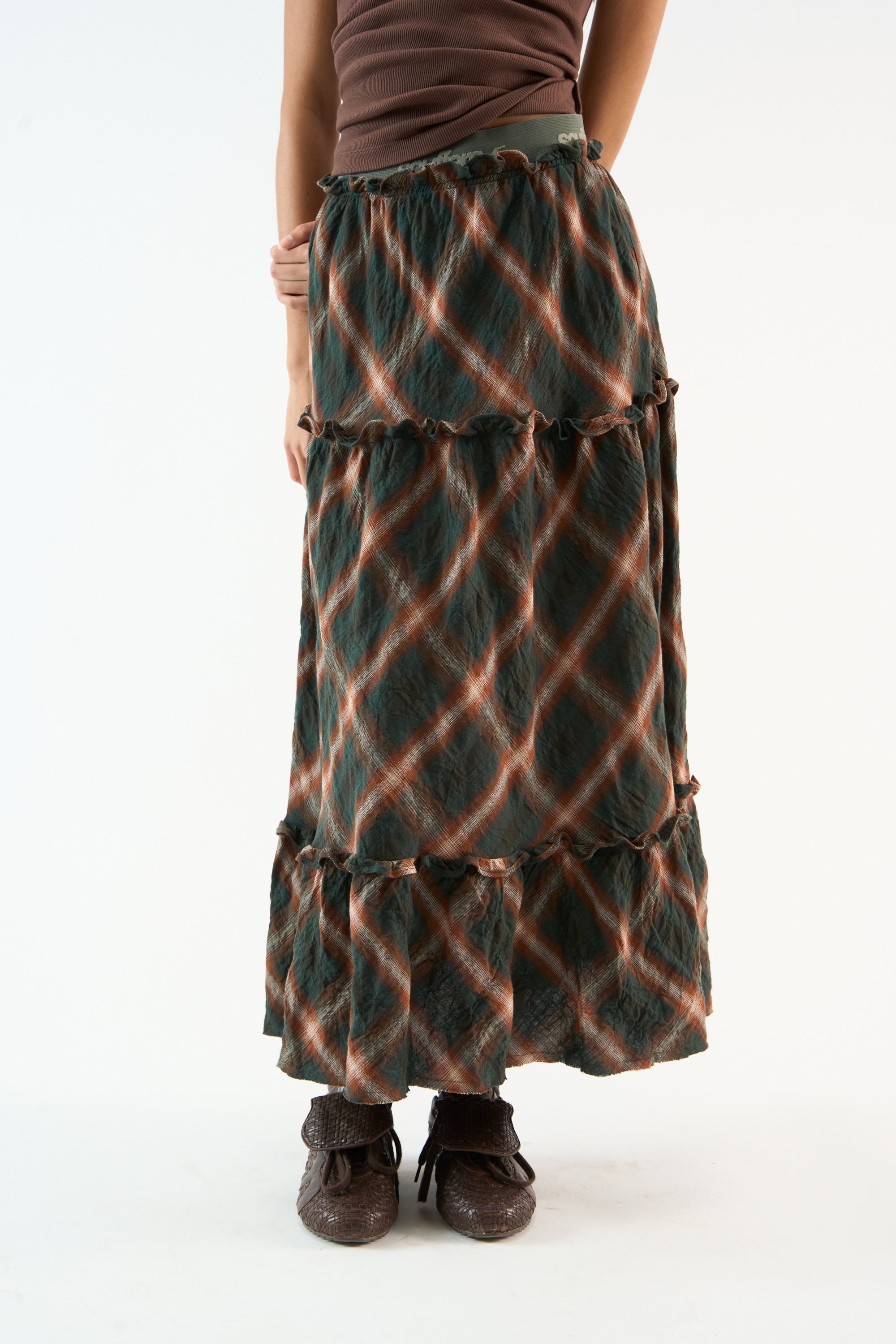 Tartan Midi Skirt