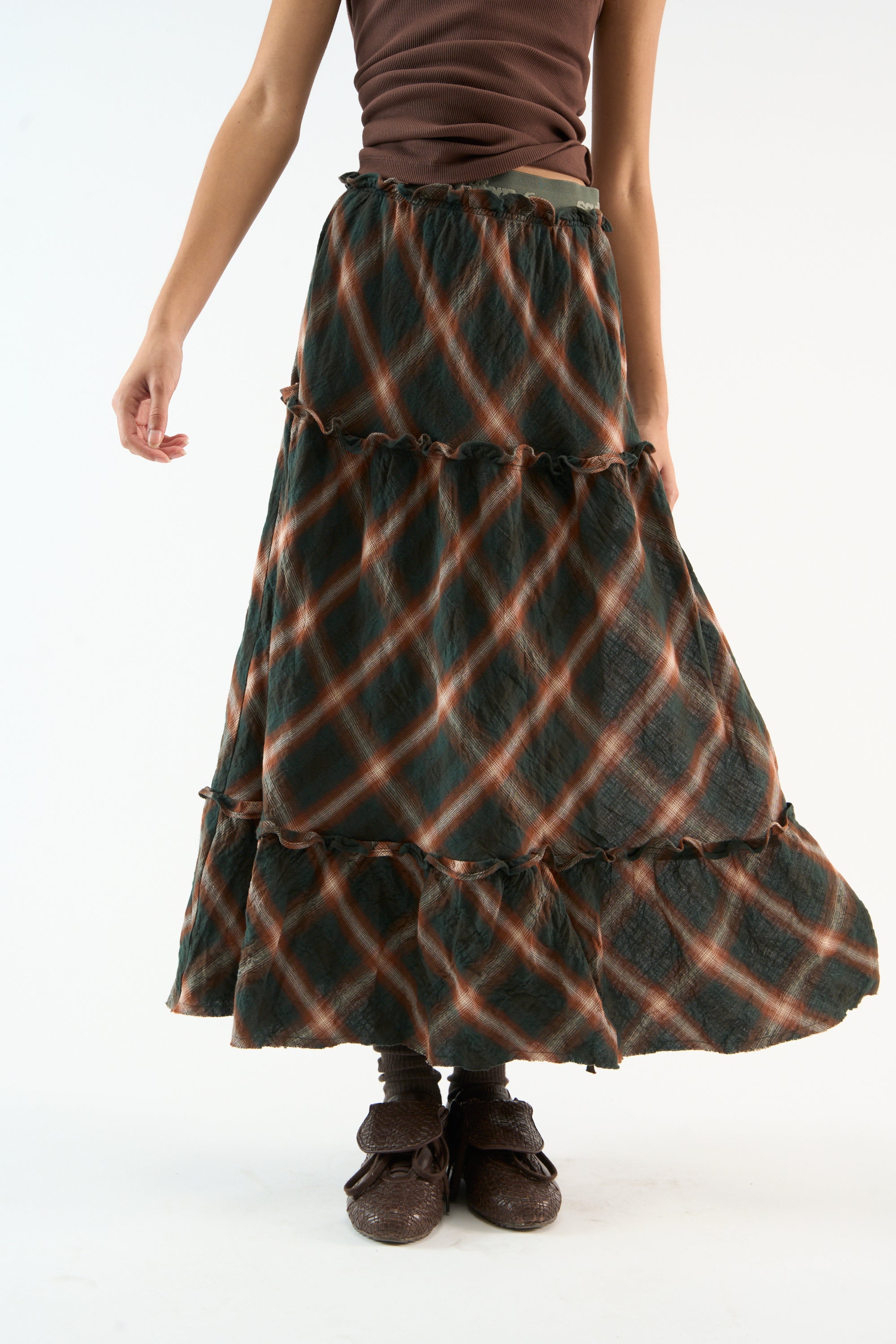 Tartan Midi Skirt
