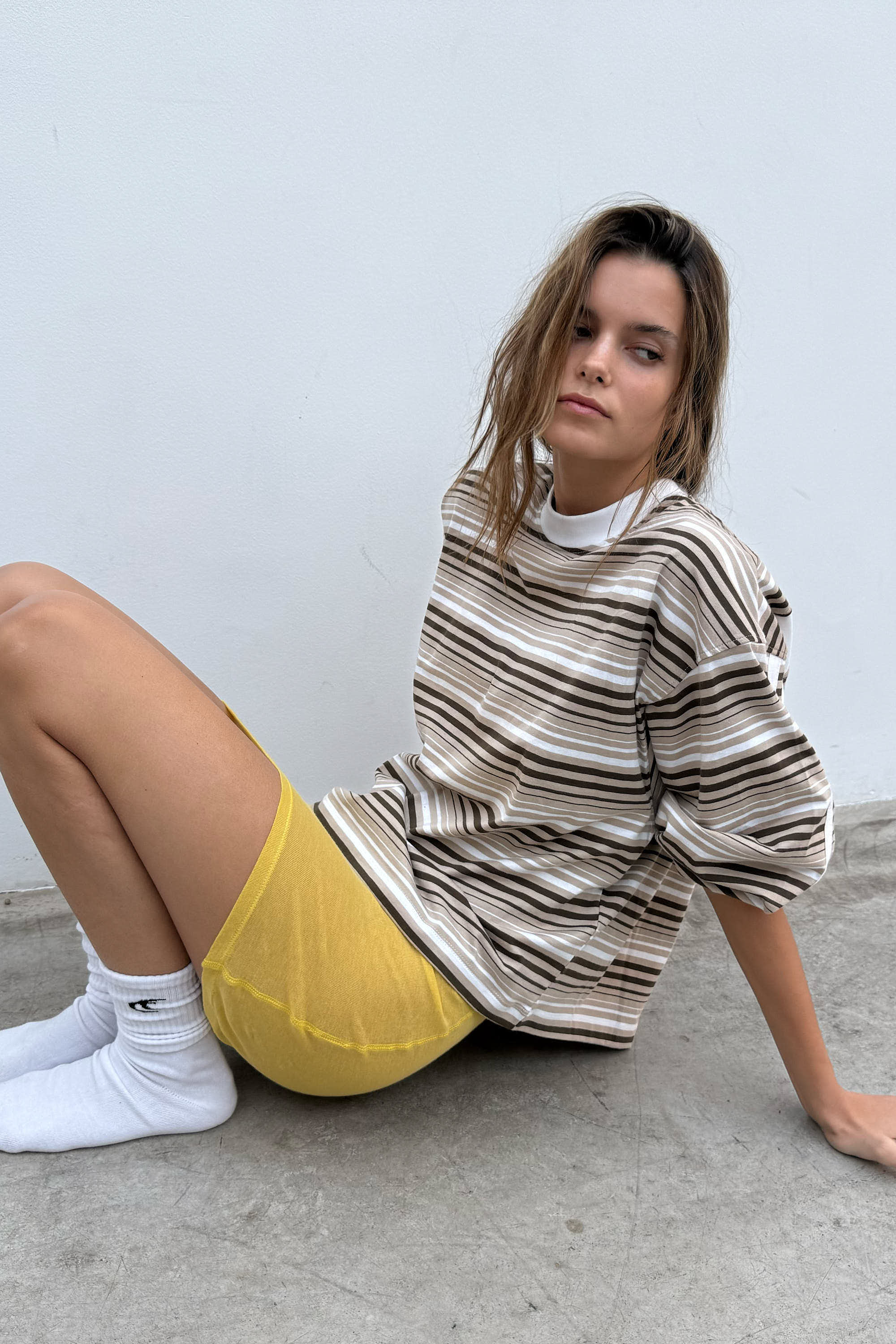 Sport Tech Brown Striped Longsleeve
