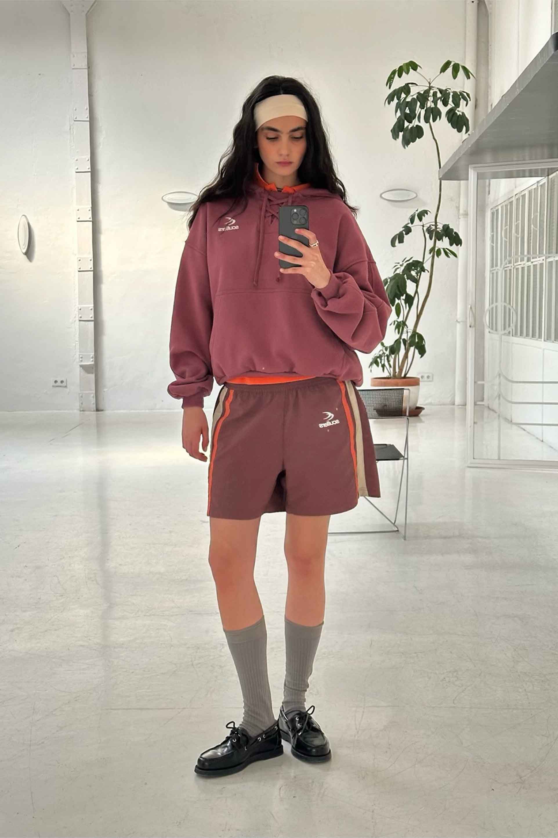 Tech Burgundy Shorts