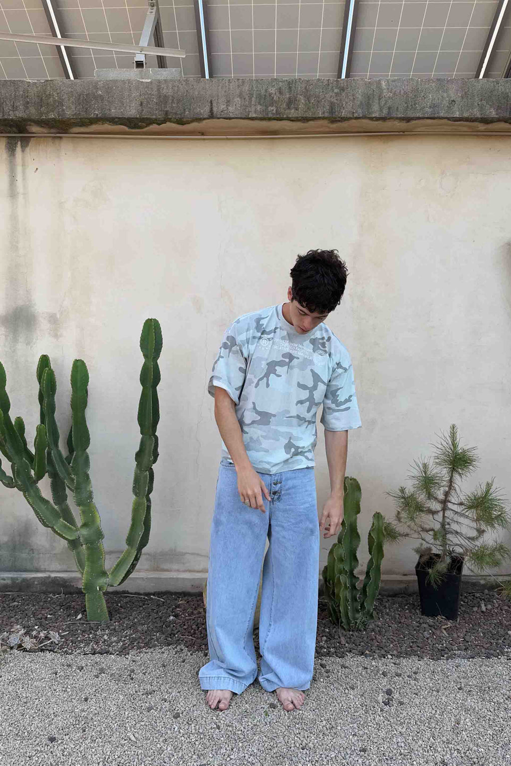 Confused Light Grey Camo T-Shirt