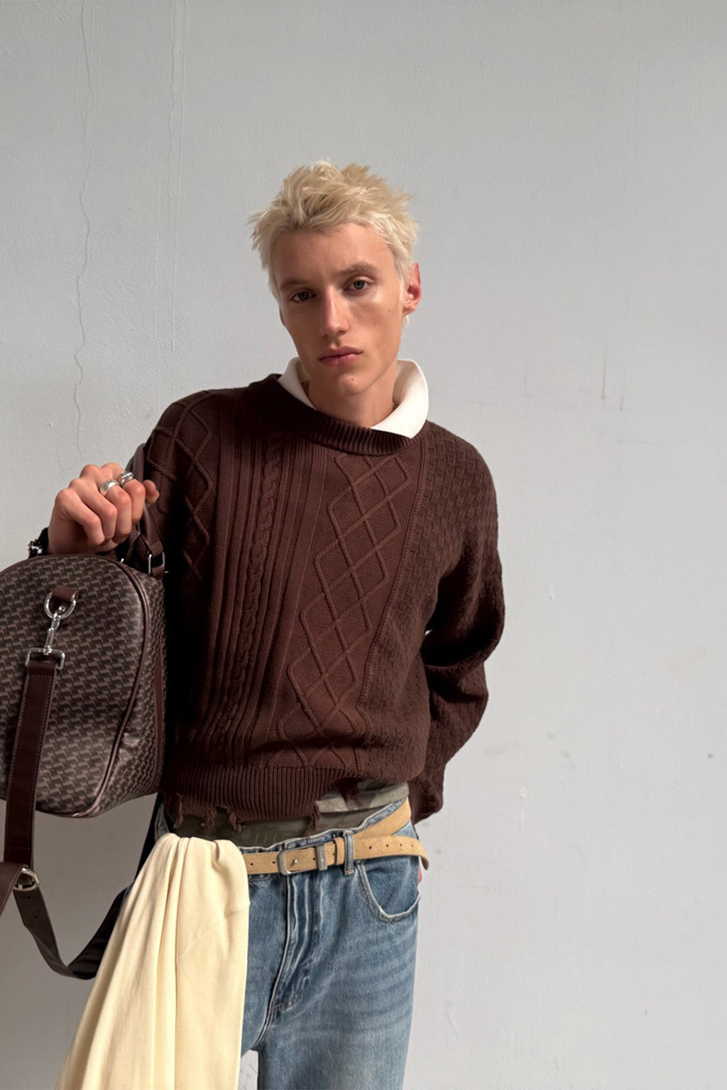 Split Brown Knit