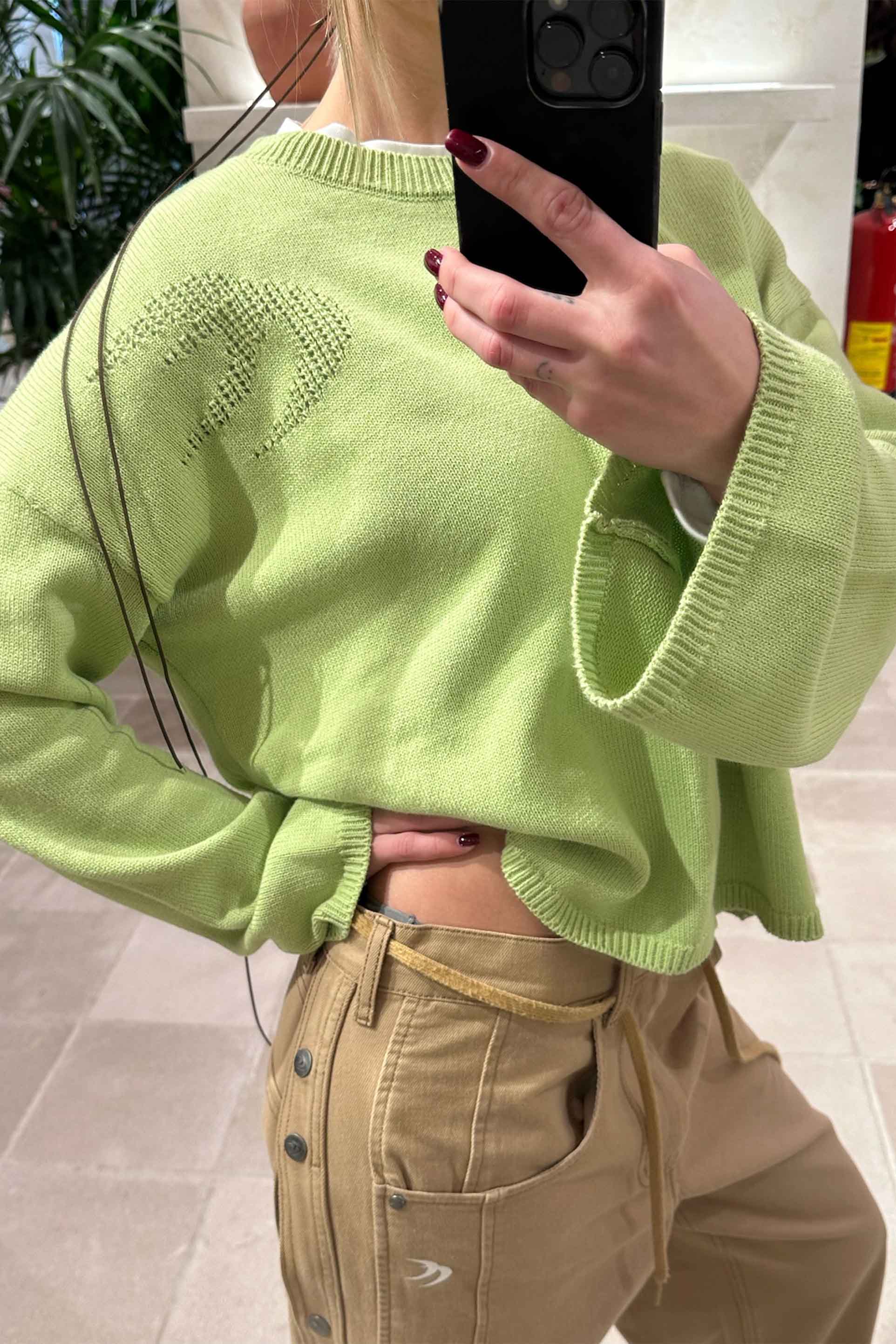 New Moon Green Knit