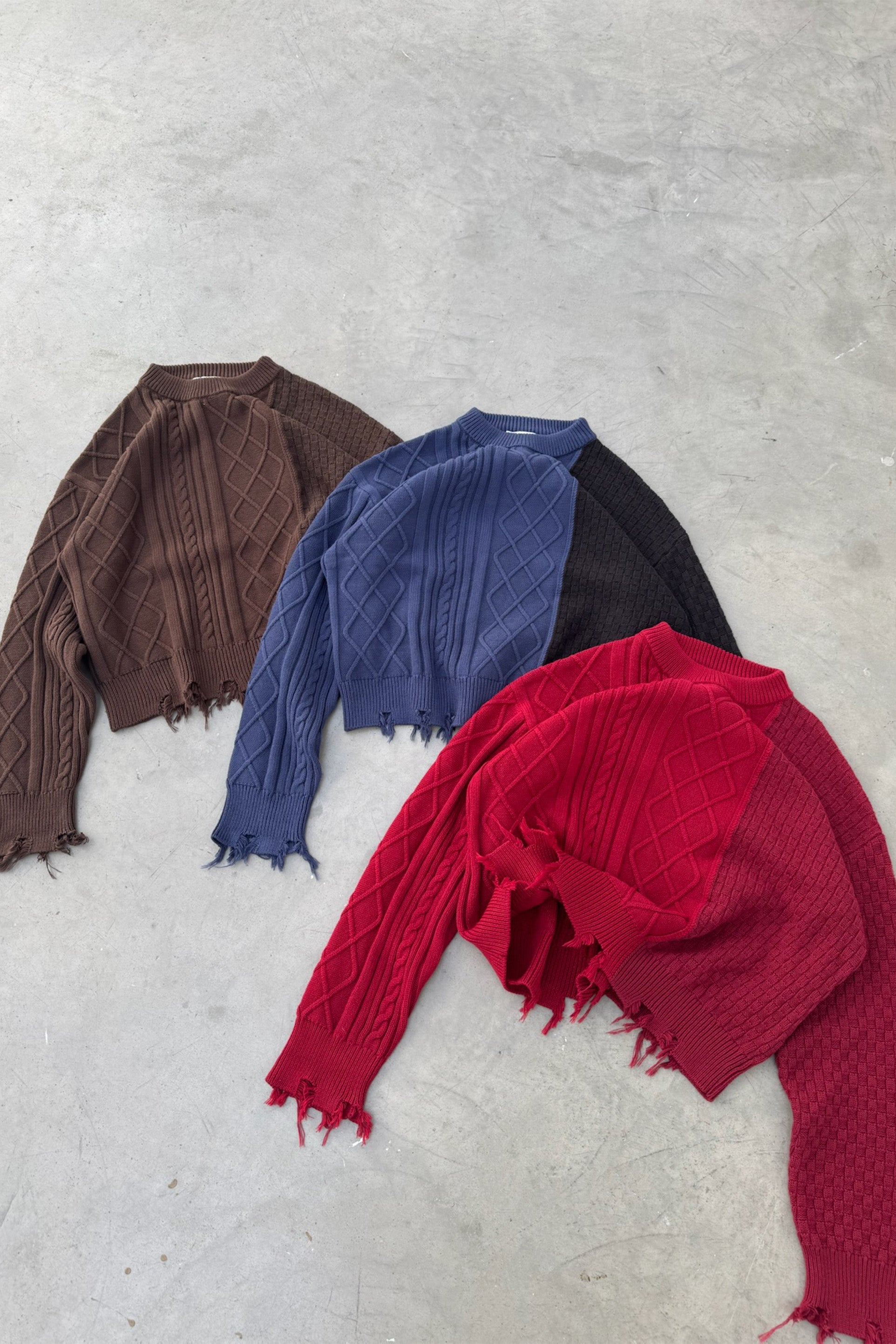Split Burgundy Knit